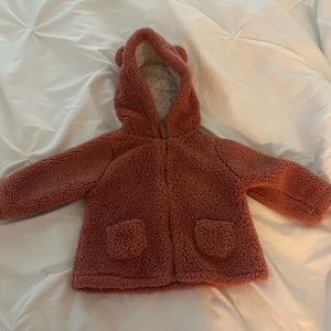 Carters cozy baby girl teddy bear jacket